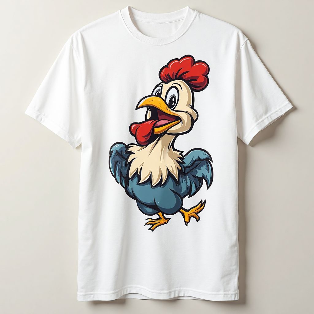 Camiseta blanca Chicken Road